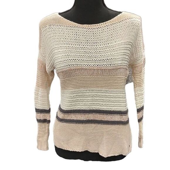 American Eagle Outfitters Sweaters - American Eagle Neutral Stripe Knit Sweater XS